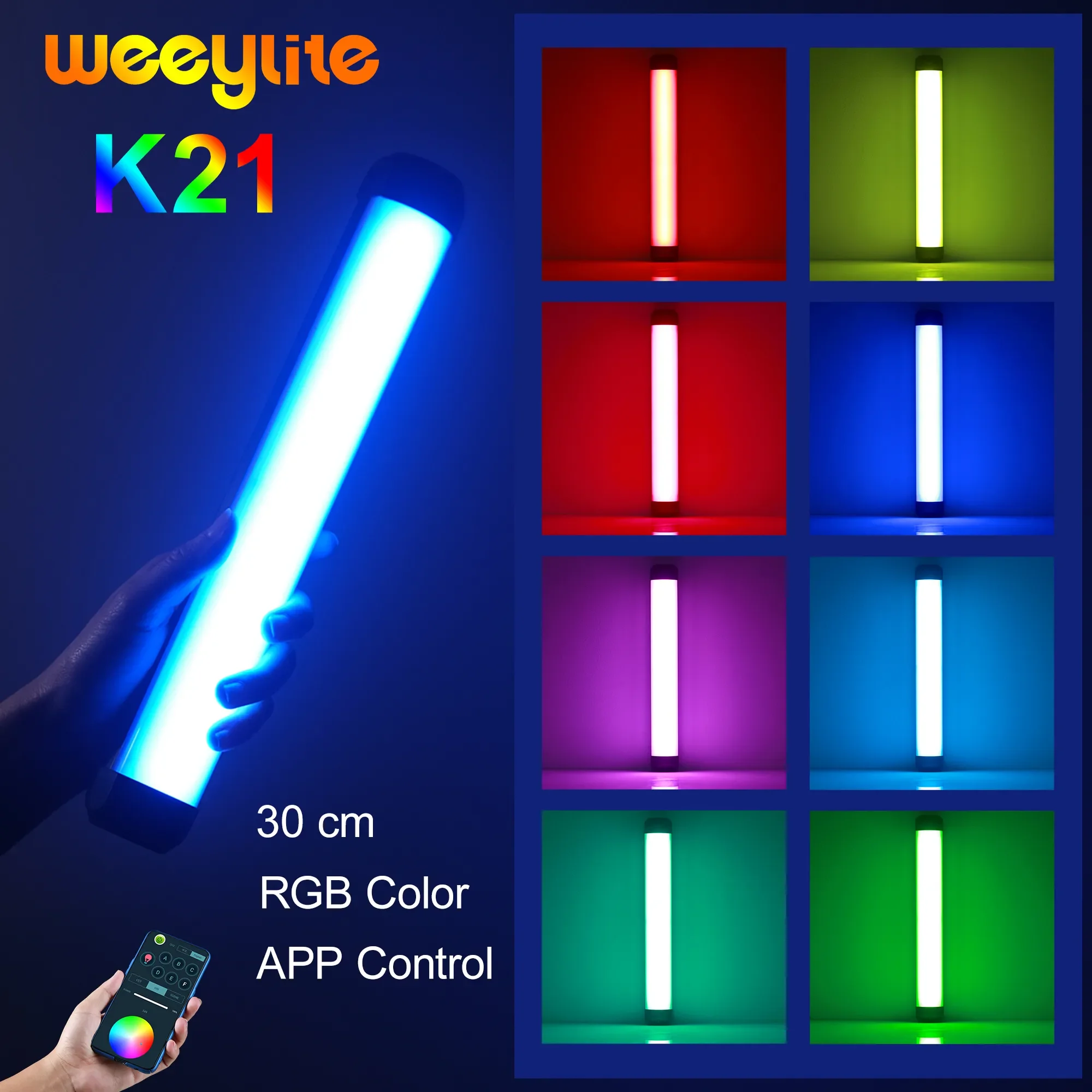 Photography Lighting App - Weeylite K21 8W Photography light Stick