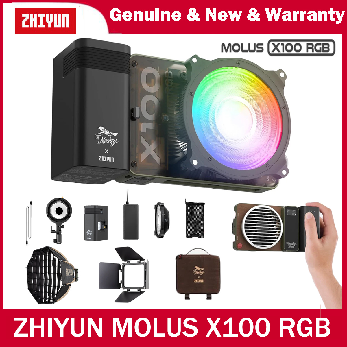 Photography Lighting App - ZHIYUN MOLUS X100 RGB LED Light