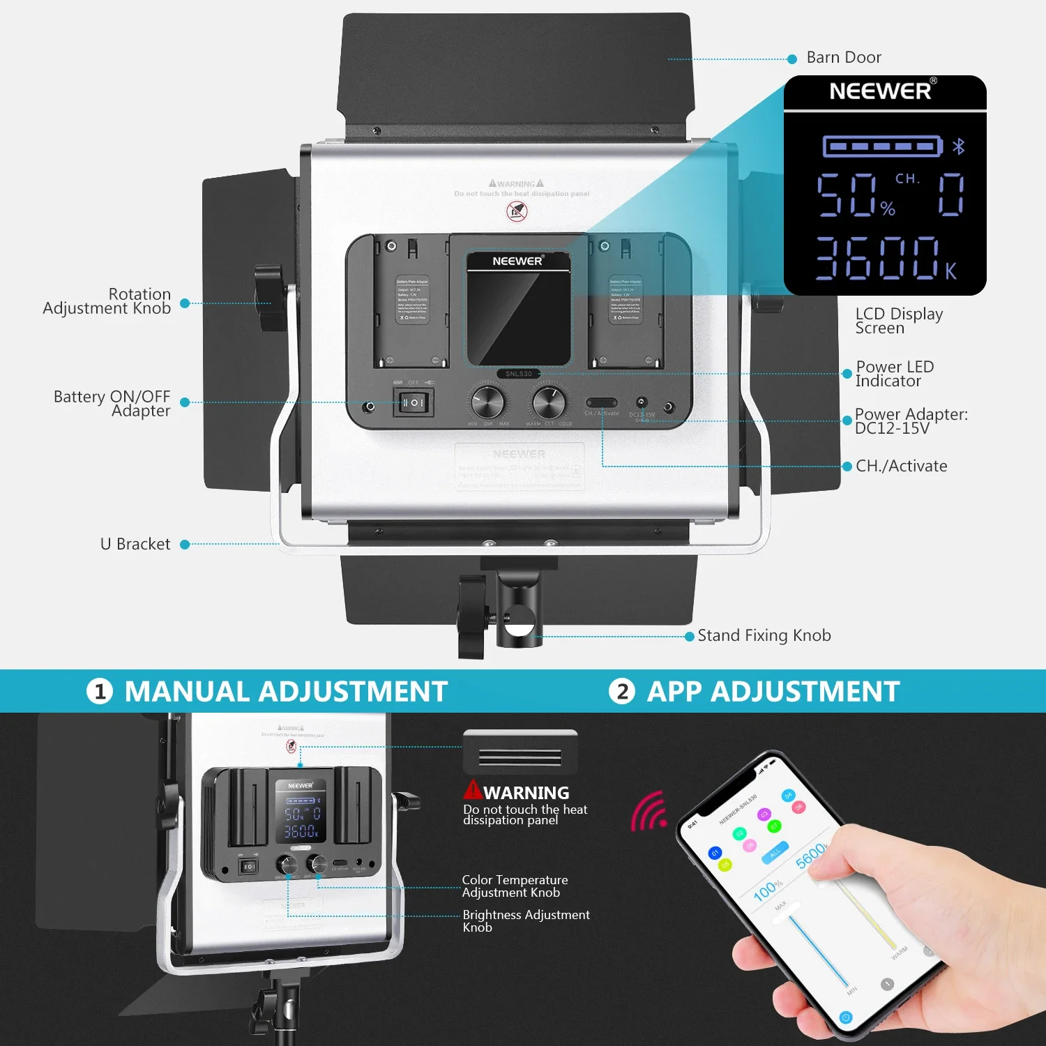 Neewer 528 LED Video Light, Di - Photography Lighting Kit Neewer ulasan dan harga