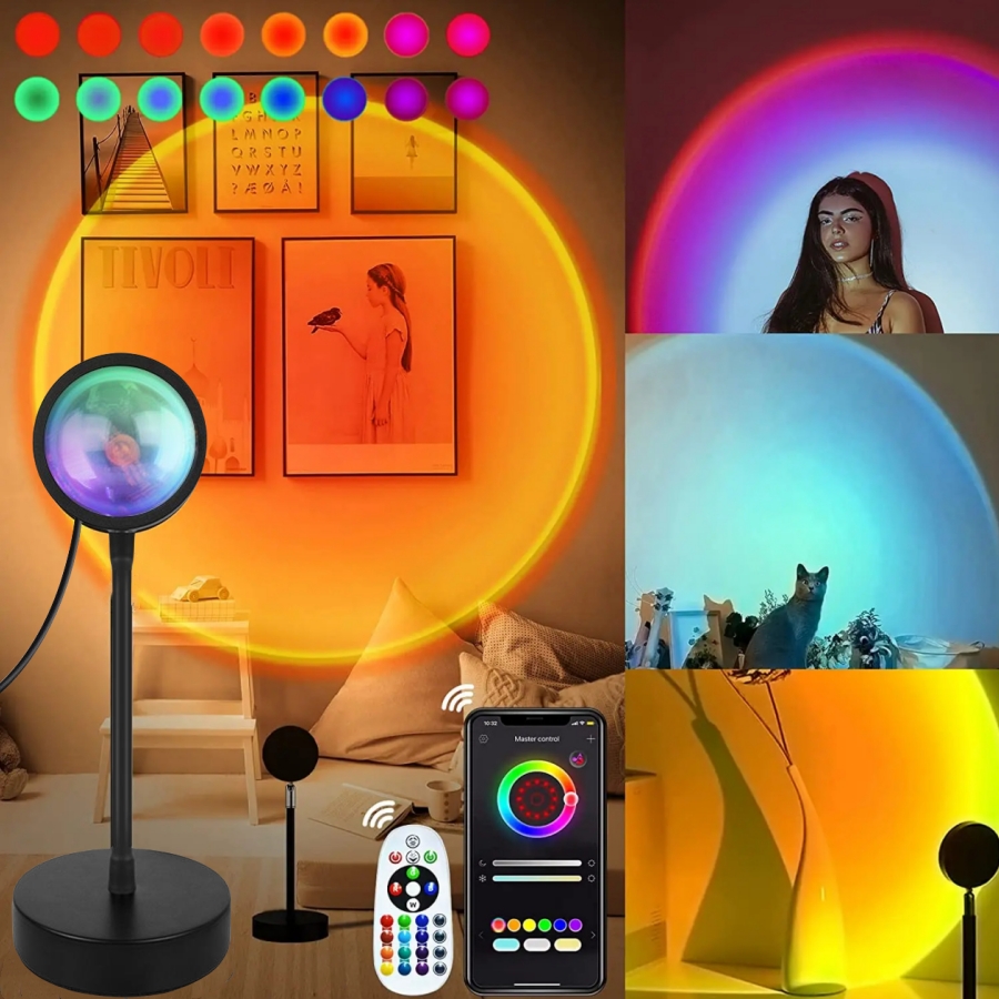 Smart Sunset Lamp Tuya LED Nig - Photography Lighting App ulasan dan harga
