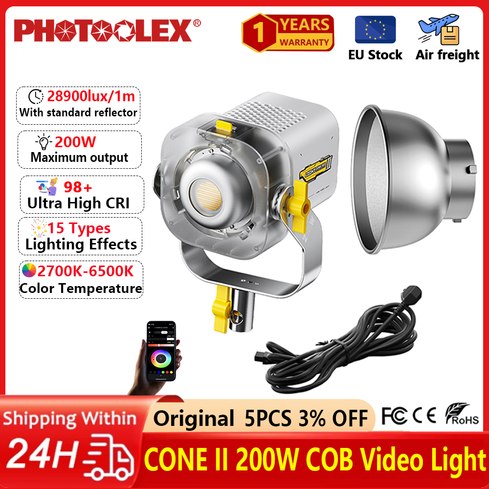  PHOTOOLEX LIGHT CONE Il 200W - Photography Lighting App ulasan dan harga