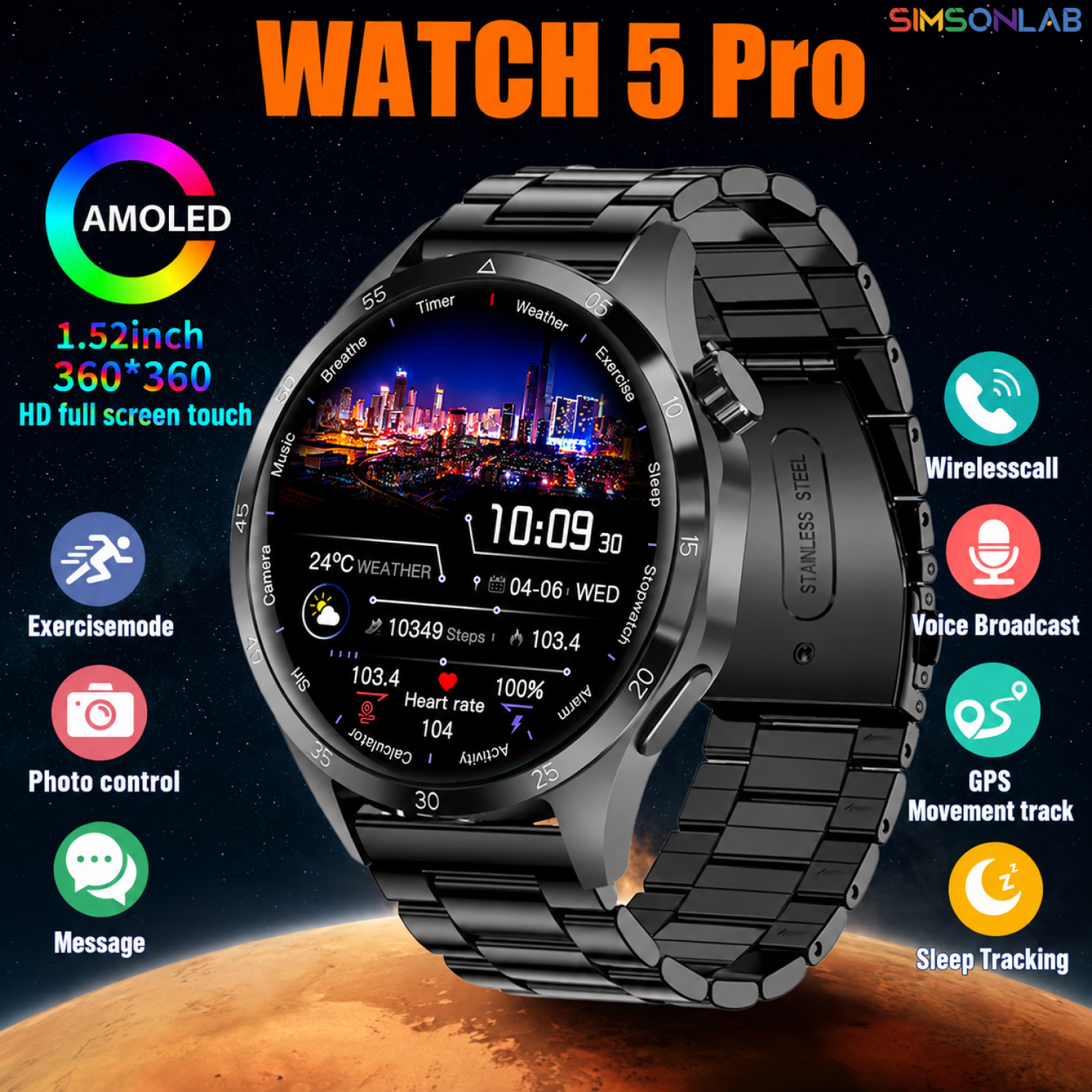2026 Watch 5 Pro GPS Track Com - Photography Lighting App ulasan dan harga