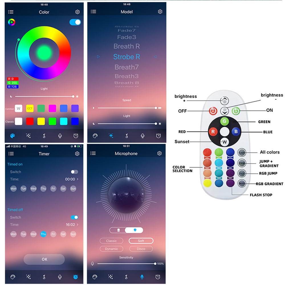 Tuya Smart Sunset Lamp Night L - Photography Lighting App ulasan dan harga