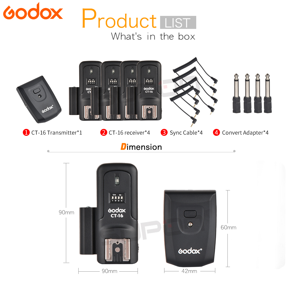 Godox CT-16 Wireless Radio Stu - Trigger Receiver Set ulasan dan harga