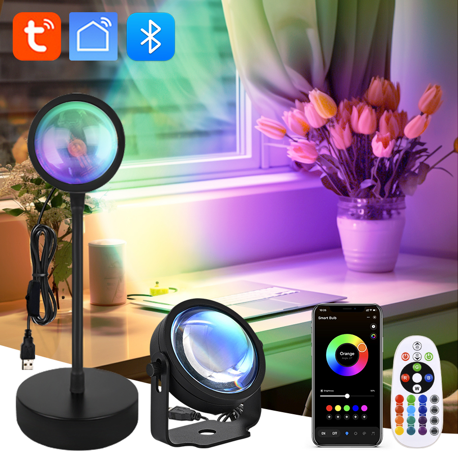 Smart Sunset Lamp Tuya USB Sun - Photography Lighting App ulasan dan harga