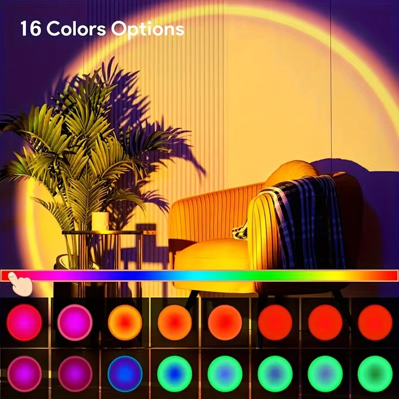 16 Colors Mini Sunset Lamp wit - Photography Lighting Essentials ulasan dan harga