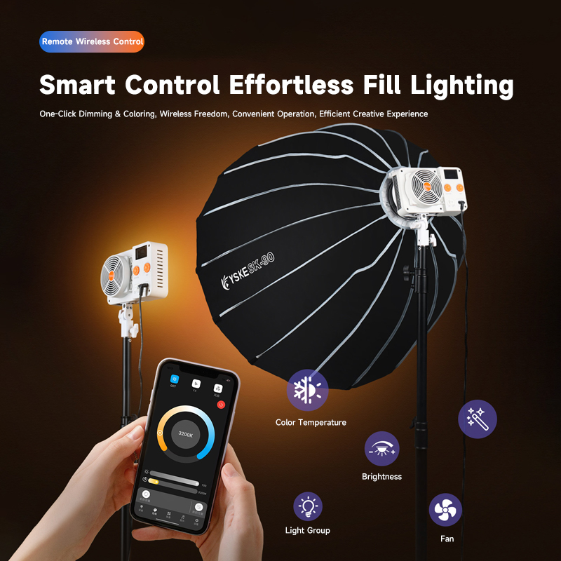 YSKE FL300 320W COB LED Video  - Photography Lighting App ulasan dan harga