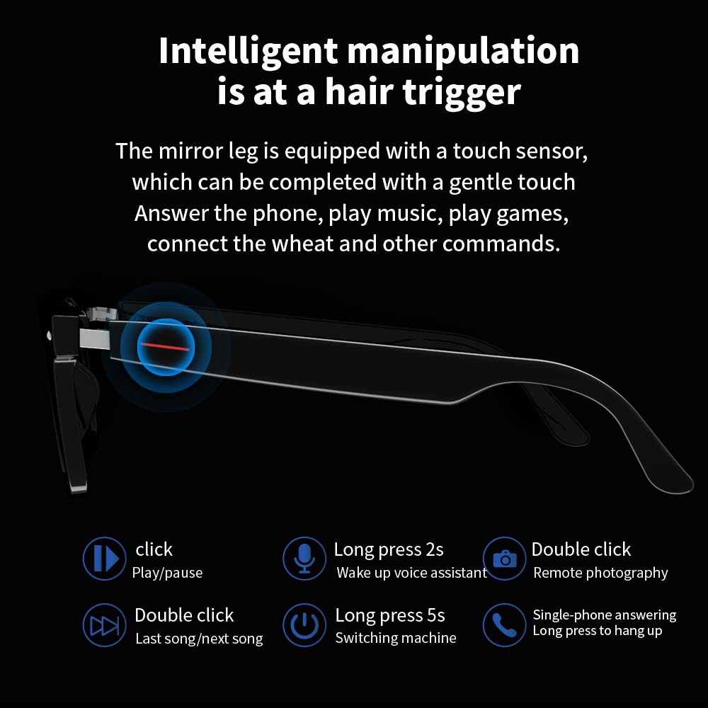 SENBONO E13 Smart Glasses:Blue - Photography Lighting Devices ulasan dan harga
